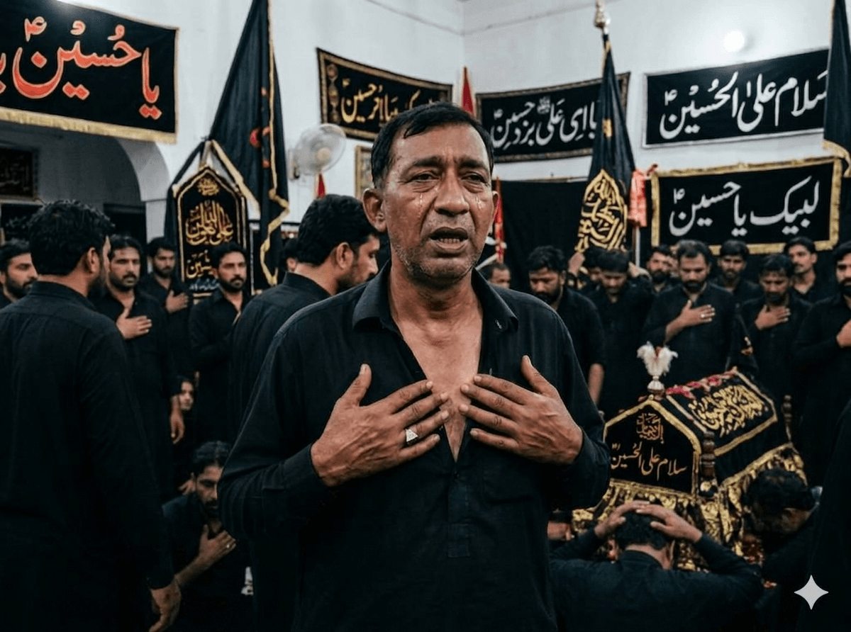 رسول نگر میں محرم الحرام کا آغاز: شہدائے کربلا کی یاد میں لائسنس دار بانی ڈاکٹر مبارک علی کے زیرانتظام یکم محرم کا مرکزی جلوس