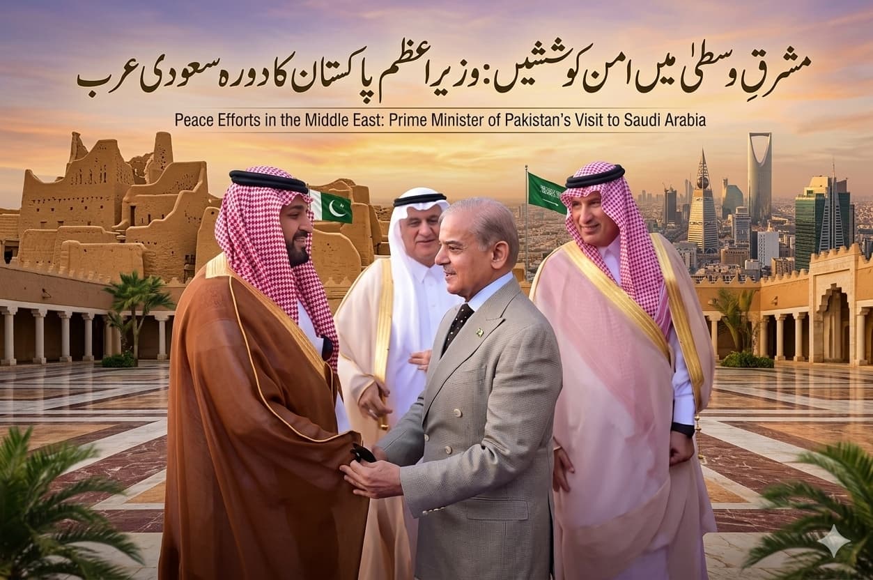 مشرقِ وسطیٰ میں امن کوششیں: وزیراعظم پاکستان کا دورہ سعودی عرب